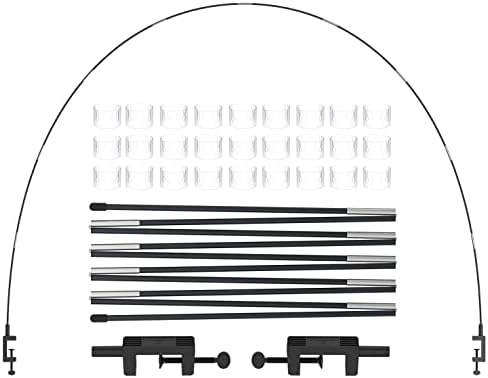 LANGXUN 12ft Black Balloon Arch Kit for Parties
