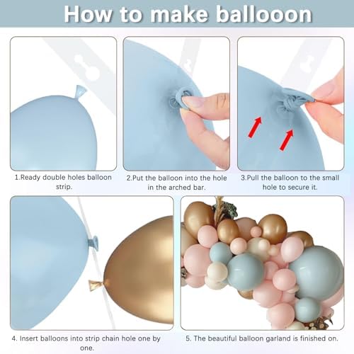 Gender Reveal Balloon Arch Kit with 144PCS Balloons