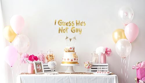Funny Bachelor Party Gold Glitter Banner