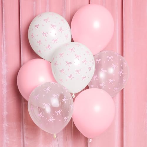 XO Fetti Pink Latex Bow Balloons 24 pk 12 Inch