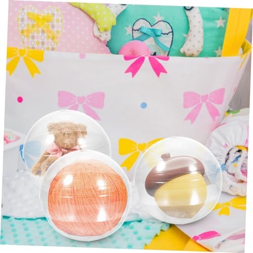 FAVOMOTO 5pc Clear Round Gumball Machine Capsules