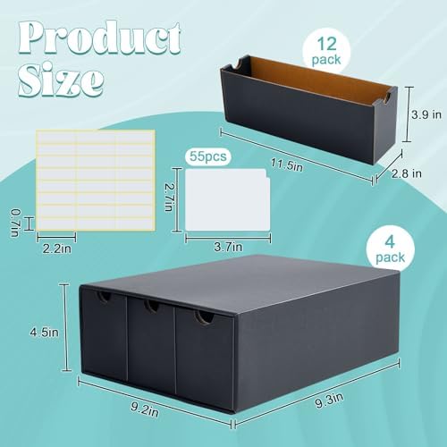 Cholemy 15000 Trading Cards Storage Box with 70 Dividers and Labels