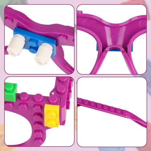 6 Pcs DIY Building Bricks Glasses for Kids