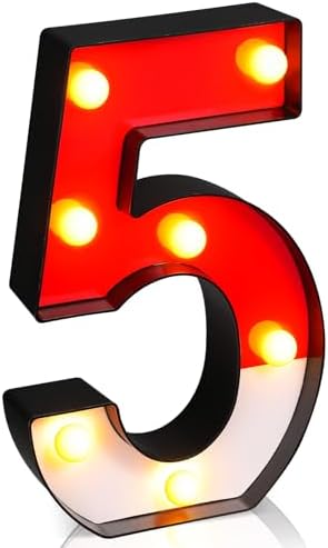 Mudder LED Glowing Cartoon Numbers Party Decorations