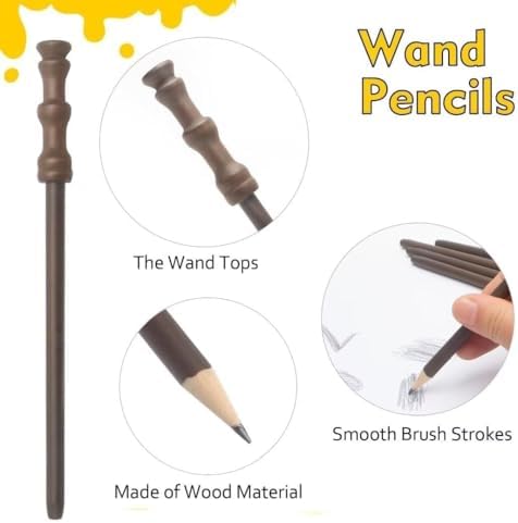 Col-Pary Cosplay Party Supplies Set - 12pcs Wand Pencil and Black Glasses
