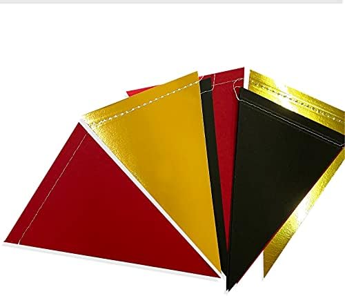 30 Ft Red Black Gold Party Banner Garland Decor
