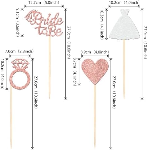 12 PCS Double Sided Glitter Heart Ring Centerpieces for Bridal Shower