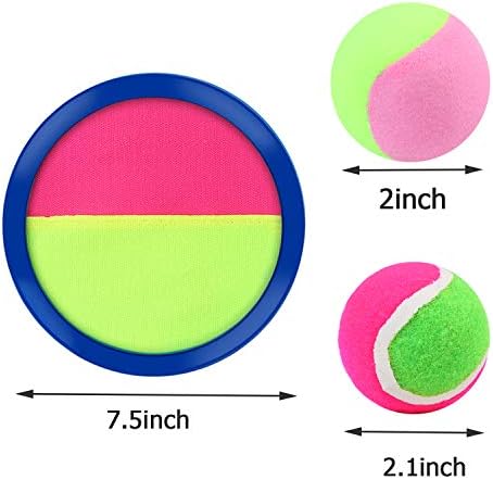 Aneco Toss and Catch Paddle Game Set with Storage Bag