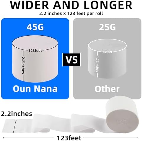 Oun Nana 6 Rolls White Streamers for Parties