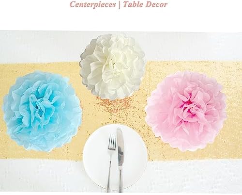ANSOMO Pastel Tissue Paper Pom Poms Decorations