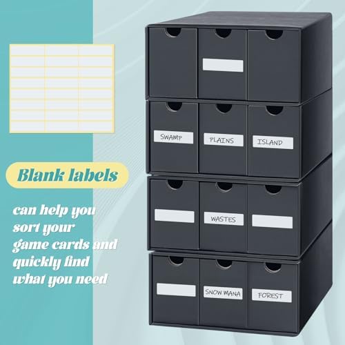 Cholemy 15000 Trading Cards Storage Box with 70 Dividers and Labels