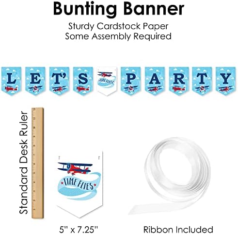 Big Dot of Happiness Airplane Party Decor 51 Pieces Set