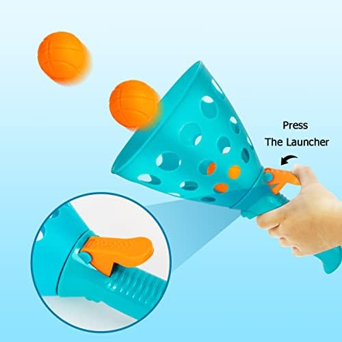 Punkdog Pop and Catch Ball Game with 24 Balls and 4 Launchers