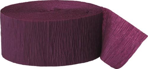 Unique Party 81ft Burgundy Crepe Streamers