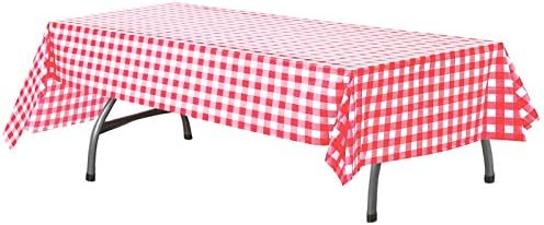 AnapoliZ Plastic Checkered Tablecloth 6 Pcs Pack