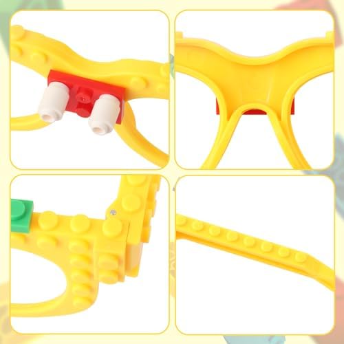 12 Pcs Building Bricks Glasses for Kids Birthday Party Favors