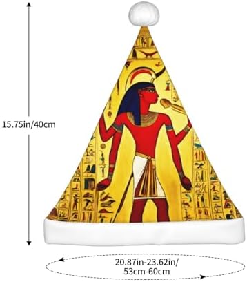 Ancient Egypt Design Christmas Santa Hat Plush for Adults