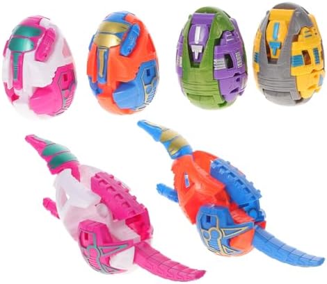 6pcs Dinosaur Egg Transforming Toy Set for Kids Educational Play