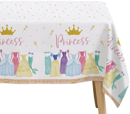 Princess Birthday Party Decorations Tablecloth Set 3 Pack 55x86in