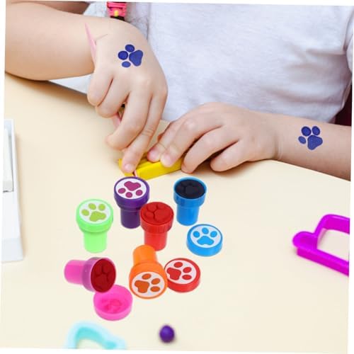 12Pcs Cute Paw Print Stamps for Crafts Journaling and Party Favors