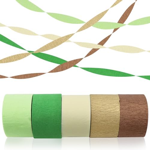 5 Rolls Crepe Paper Streamers for Party Decorations