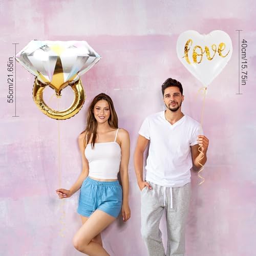 Gold Engagement Congratulations Decor Set