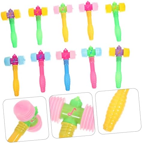 IMIKEYA 10pcs Squeaky Plastic Hammer Toys for Kids