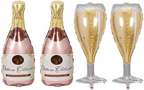 Champagne Bottle Balloons 4PCS for Party Decorations