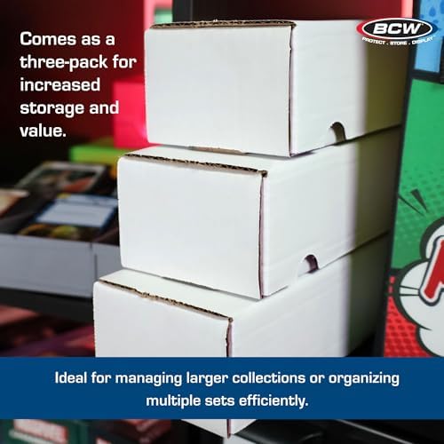 BCW 800ct Trading Card Storage Boxes 3 Pack