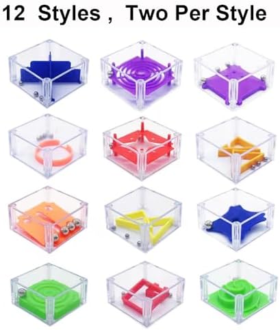 24 Pcs Brain Puzzle Cubes Balance IQ Maze Game