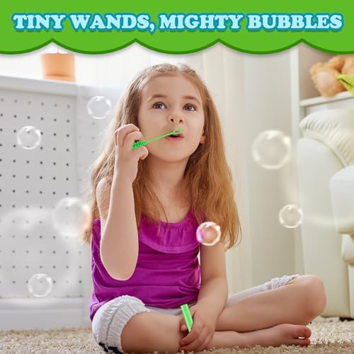 Party Goodie Bag Stuffer Fillers 32-Pack Bubble Wand Toys for Kids