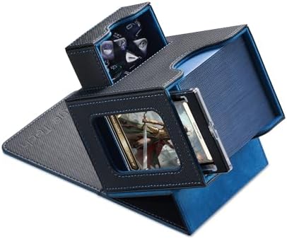 Mage Tech Card Deck Box for MTG Commander - Black Blue