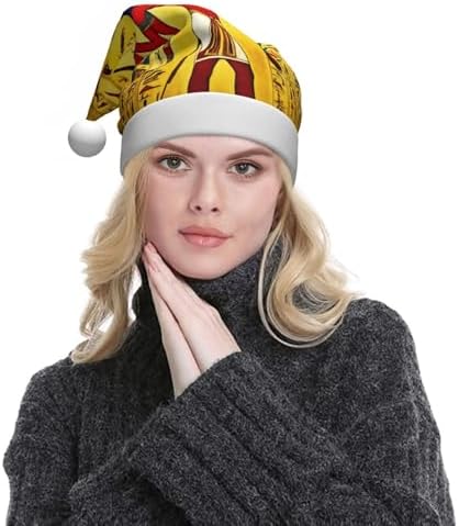 Ancient Egypt Design Christmas Santa Hat Plush for Adults