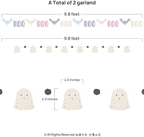 Cheerland Pastel Halloween Garland Set 2pcs