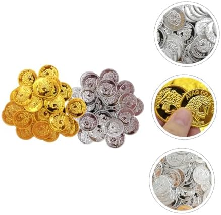 Abaodam Assorted Plastic Pirate Coins for Parties