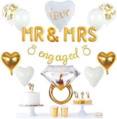 Vidal Crafts Gold Engagement Party Decorations