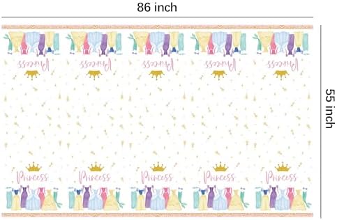 Princess Birthday Party Decorations Tablecloth Set 3 Pack 55x86in