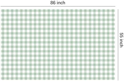 Sage Green Gingham Tablecloth 3 Pack for Birthday and Baby Shower