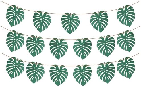 Pre-Strung Tropical Palm Garland 18FT 20PCS for Luau Parties