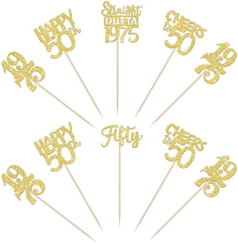 50th Birthday Centerpieces Sticks Gold Decorations