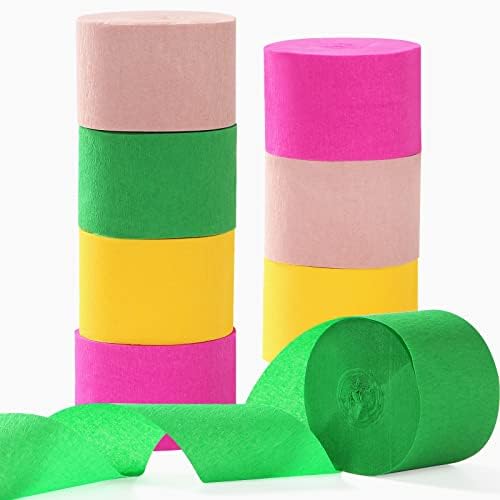 Hawaiian Themed Pool Party Decor Crepe Paper Streamers 8 Rolls