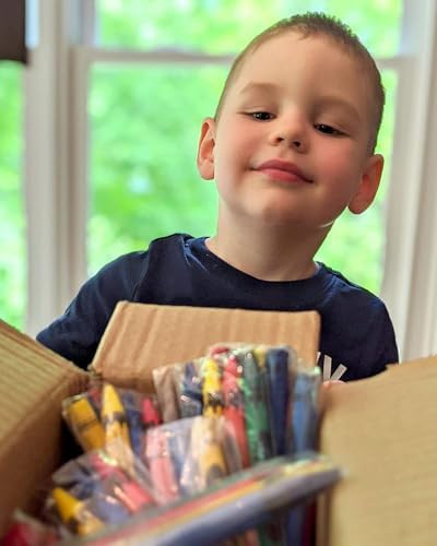 CrayonKing 25 Sets of 4-Packs 100 Bulk Crayons - Non-Toxic