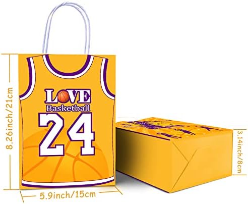 16 Piece Basketball T-Shirt Goodie Bags with Handles