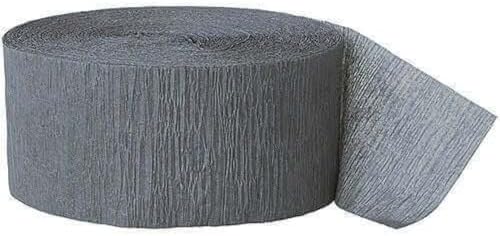 Premium Grey Crepe Paper Streamer 81ft 1 Pc for Parties