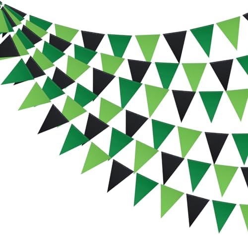 Mefuny 3 Pack Black Green Party Decorations