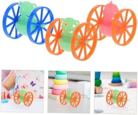 SUPVOX 50PCS Mini Wheeled Tumbler Toy Set for Adults and Kids
