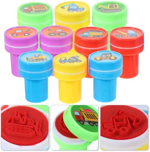 Alasum 10Pcs Construction Truck Stamp Set for Scrapbooking DIY Crafts
