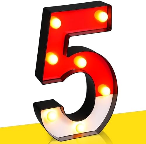 Mudder LED Glowing Cartoon Numbers Party Decorations