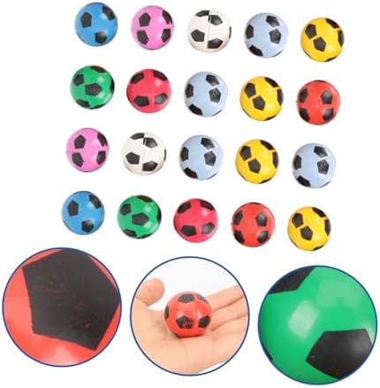 20pcs Soccer Pattern Bouncy Balls for Parties and Prizes