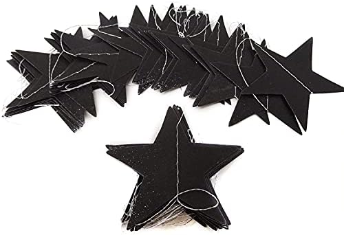 Honbay 2PCS Double Side Glitter Star Garland